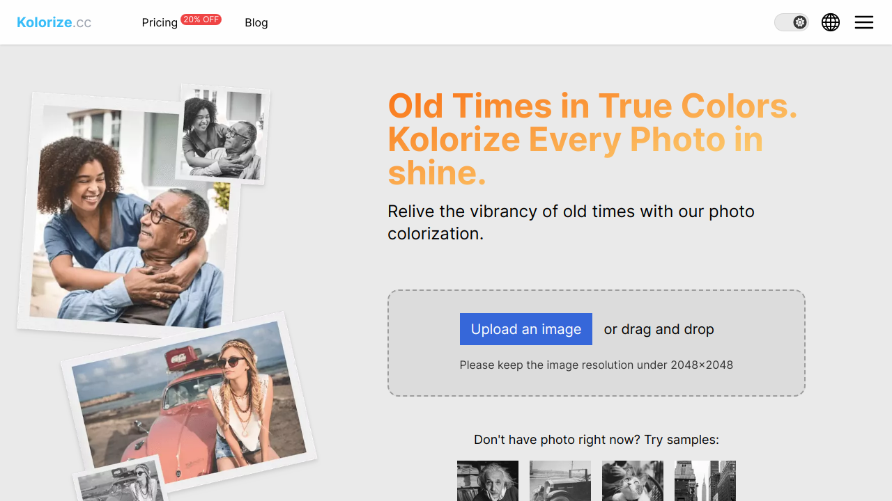 Photo Colorizer | Kolorize.cc