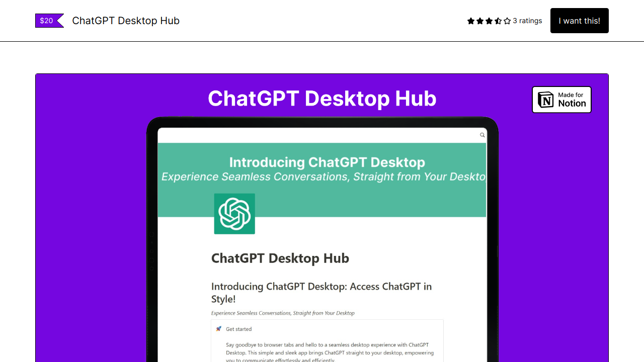 ChatGPT Desktop Hub