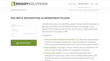 SEO Meta Description AI WordPress plugin