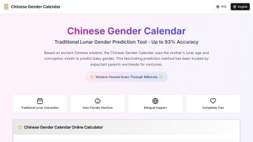 chinese gender calendar