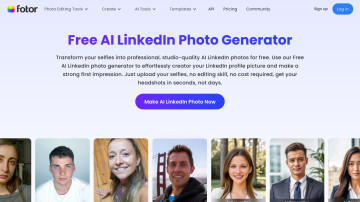 Fotor Free AI LinkedIn Photo Generator