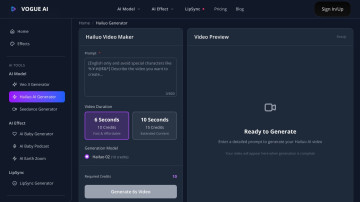 Vogue Hailuo AI Video Generator