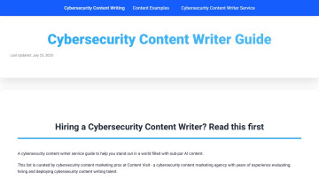 Cyber Security Content writing