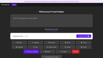 MidJourney Prompt Helper