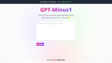 GPT Minus 1
