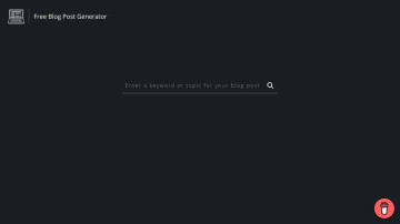 Free Blog Post Generator