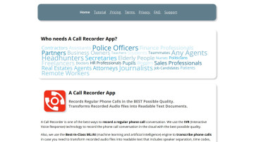 A Call Recorder & Transcriber (+1 Only)