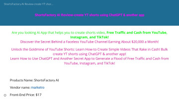 ShortsFactory AI