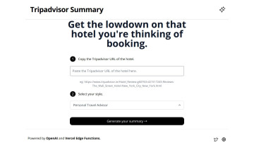 Tripadvisor Summary