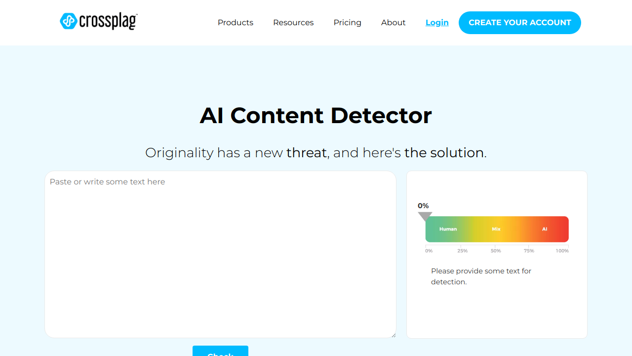 AI Detector by Crossplag