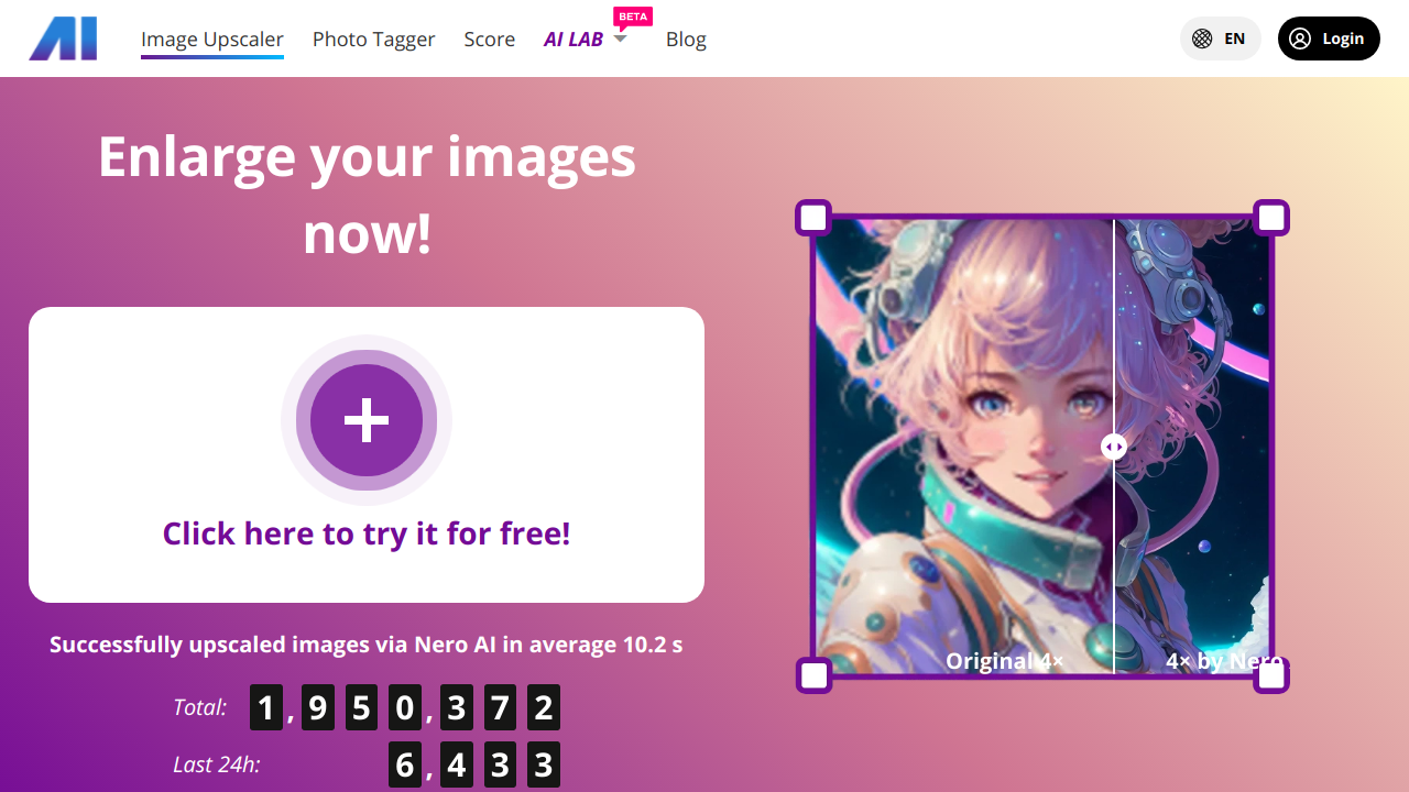 Nero AI Image Upscaler