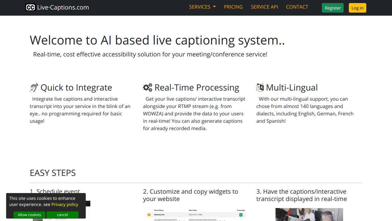 AI based live captioning system